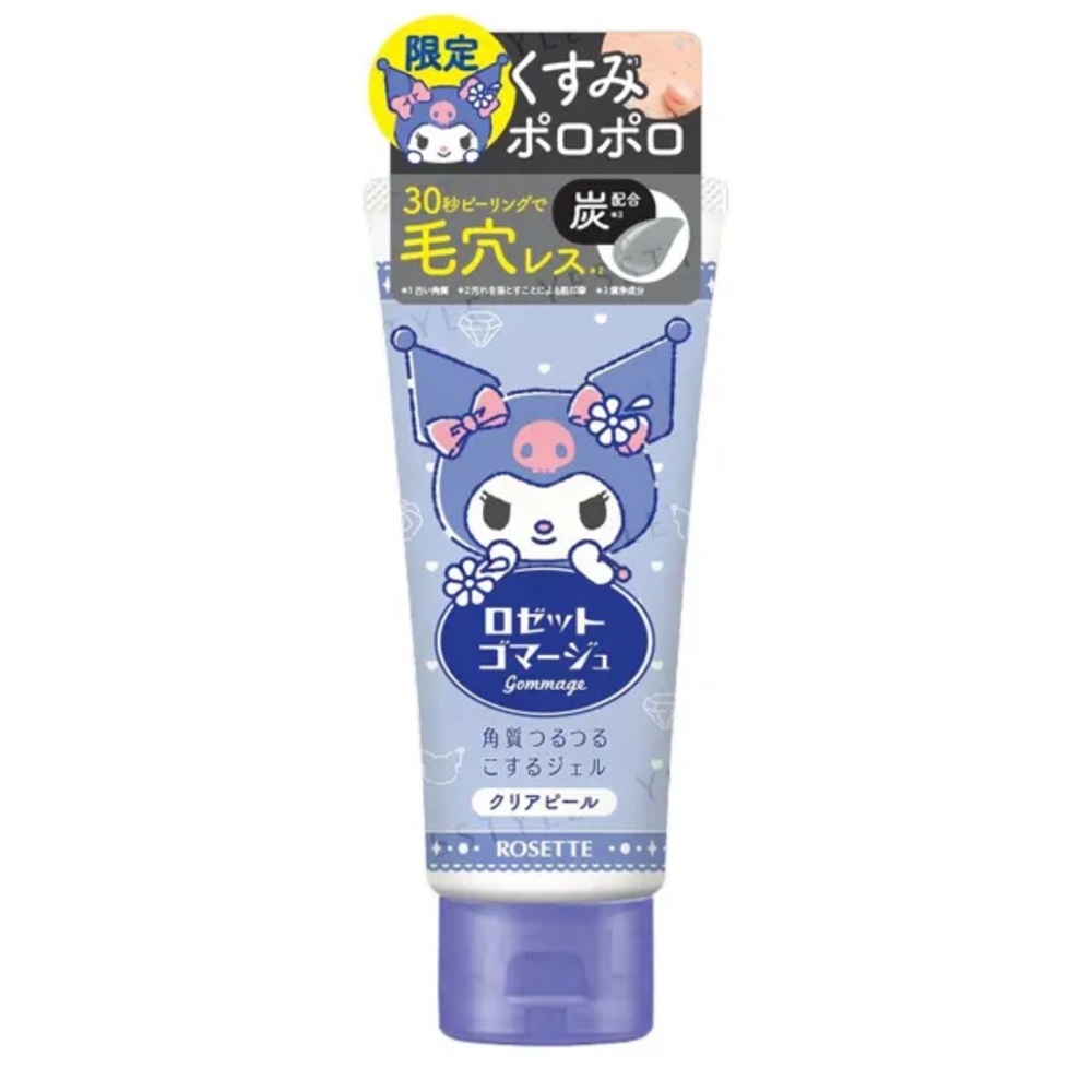 BNIB Rosette Japan x Sanrio Kuromi Design Gommage AHA Pore Peeling Gel Cleanser